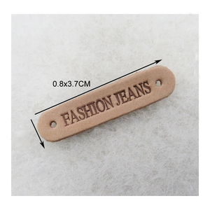 Wholesale Custom Emboss PU Leather Clothing <strong>Labels</strong> Private Real Custom Tag for Garments Bags <strong>Jeans</strong> Shoes from <strong>China</strong> - Product Image 1