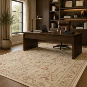 Hand Knotted Wool <b>Rug</b> Handmade Area Carpet Geometric <b>Traditional</b> Eco Friendly Low Pile Medium Thickness Living Room Bedroom - Product Image 1