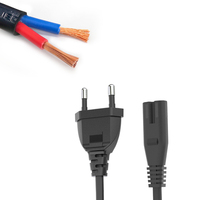 Câble d'extension d'alimentation CA avec fiche EU 2 broches standard VDE vers prise NEMA femelle, câble isolé en PVC pour appareils électroménagers