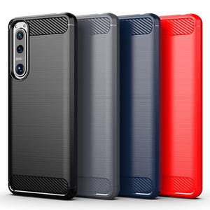 Étui en fibre de carbone antichoc pour <span class=keywords><strong>Sony</strong></span> <span class=keywords><strong>Xperia</strong></span> 5 III, texture brossée, TPU caoutchouc, protection intégrale du téléphone - Product Image 6