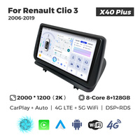 Autoradio Android MEKEDE X10 X20 X30 X40 1280*720 2K avec ventilateur de refroidissement, Car-play, DSP, GPS pour Renault Clio3 2006-2019