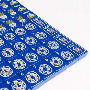 Jeu de Mahjong Américain Style Chinois Bleu Élégant Tuiles Complètes Joker NOUVEAU Jeu de Table Soirée Cadeau - Product Image 2