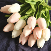 Prix de gros, tulipe artificielle miniature à toucher réel personnalisée, bouquet en forme de cœur, fleurs en PU, fabriquées en latex, imperméables, pour la fête des pères