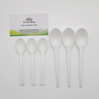 Ensemble de couverts jetables biodégradables en CPLA, cuillère à thé en plastique, agitateur à café pour la restauration et les événements