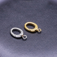 Fermoirs à ressort ovales avec crochets, connecteurs pour porte-clés et sacs, accessoires pour la fabrication de bijoux DIY