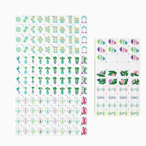 Tuiles de Mahjong Américain HaloOne pour 4 Joueurs, 160 Tuiles Superposées en Acrylique Vert Frais, Jeu d'Intérieur pour Enfants, Soirée de Jeu, Loisirs - Product Image 4