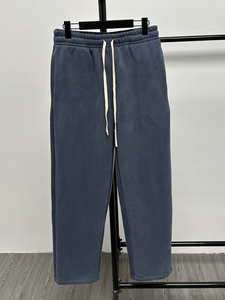 Pantalones de Chándal Grises de Algodón de Corte Recto para Hombre con Logo Personalizado de Alta Gama para Deporte y Estilo Urbano - Product Image 6