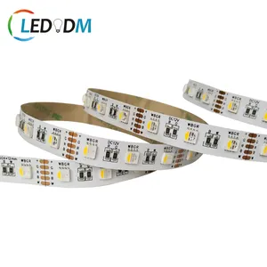 Tira de luz de led, fabricante de tira de luz dc12v 24v 4 em 1 rgbw tira de luz de led 5m/rolo 5050 60leds/m ip65 smd 5050 exterior rgb