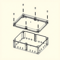 Boîtier de sécurité pour instruments électroniques, boîte de jonction extérieure étanche IP65 en ABS, type B9-1 50*175*240