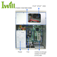 Armoire réseau murale à double section 4U, boîtier de serveur PC industriel quadricœur I5 3450 avec 2*PCI