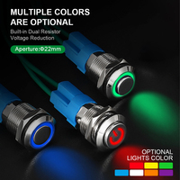 Prix d'usine en gros Interrupteur à bouton-poussoir de verrouillage 22mm 2 couleurs Led Big T125 55 Interrupteur à bouton-poussoir pour ascenseur