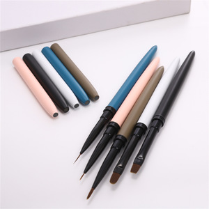 Portable 5Pcs Matte Handle Nail Art <b>Brush</b> Set Nylon Bristles for Smooth Color Gel Application - Product Image 2