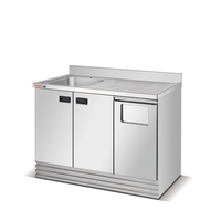 Conception d'armoire de restaurant personnalisée en acier inoxydable avec évier/Table de travail en acier inoxydable utilisée à des fins commerciales Cabinet d'évier avec tiroirs
