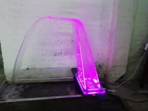 Cascade extérieure de fontaine de cascade de descente d'<span class=keywords><strong>eau</strong></span> de jardin en plastique acrylique coloré poreux de prix usine avec des lumières de LED - Product Image 6
