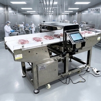 Système de convoyeur détecteur de métaux haute précision pour viande congelée, pour la détection des métaux ferreux et non ferreux