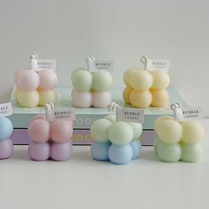 Bougie parfumée artisanale en forme de cube à bulles, décoration d'intérieur, cadeau pour les mariages, les anniversaires et les fêtes, vente chaude - Product Image 4