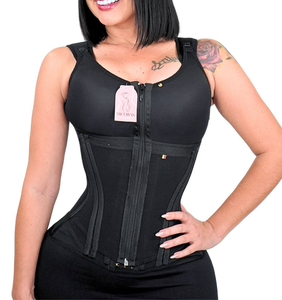 Gilet modellante contenitivo Colombia con 13 stecche + reggiseno, guaina snellente, corsetto modellante con cerniera Fajas - Product Image 1
