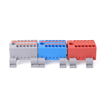 Bloc de distribution RY-ELE RPTKIX 6/12X2.5-NS35 en cuivre automobile, connexion enfichable 13 pôles, 26-12 AWG, 24A, montage sur rail DIN