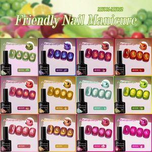 Vente en gros de perles de verre de goyave en forme d'oeil de chat <span class=keywords><strong>vernis</strong></span> à <span class=keywords><strong>ongles</strong></span> gel UV longue durée <span class=keywords><strong>avec</strong></span> lampe LED <span class=keywords><strong>facile</strong></span> à tremper Nail Art pour salons de beauté - Product Image 3