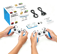 Console de jeu X10 Ultra 128 Go, plus de 30 000 jeux rétro, console de jeu vidéo 4K HD avec 2 manettes sans fil Hurricane Blue 2.4G