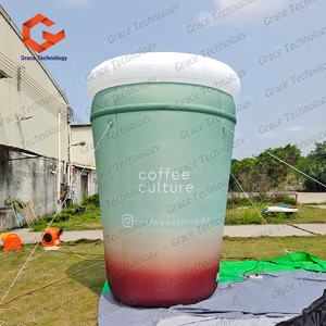 Bespoke balon cangkir kopi tiup, properti iklan balon cangkir minum tiup raksasa untuk promosi - Product Image 2