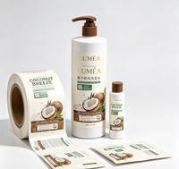 Étiquettes personnalisées résistantes à l'eau et à la chaleur, conçues sur mesure, pour bouteilles de cosmétiques et de shampoing, fabriquées en usine depuis 15 ans, durables et résistantes à l'huile.