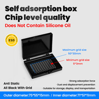 75x55x15mm Non Silicon Self Adsorption Anti-static Mesh Storage Box Customizable Semiconductor Chip Electronic Component Box