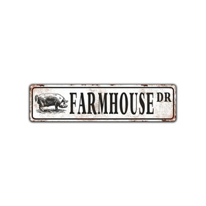 Maison rustique ferme 10x40CM signes métalliques Vintage vente en gros, signe de ferme personnalisé bon marché, signe en étain d'œuf frais, affiche en métal d'animal - Product Image 3