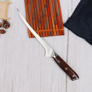 سكين فيليه سمك ياباني مخصص 420J2 مقبض خشب الصندل من الفولاذ المقاوم للصدأ عالي الكربون - Product Image 3