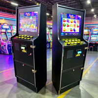 Borne d'arcade tactile en bois de 19 pouces, populaire aux États-Unis, pour jeux de compétences à monnayeur, pour usage domestique
