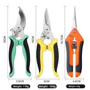 OEM 3 件装盆景剪刀套装不锈钢修枝剪塑料手柄锋利耐用适用于花卉树枝园艺工具 - Product Image 4