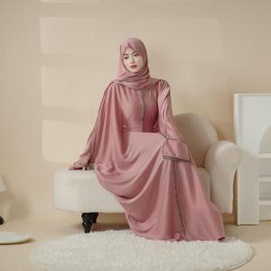 Vendita calda di lusso Abaya Dubai con abbinamento Hijab Set eleganti <span class=keywords><strong>vestiti</strong></span> <span class=keywords><strong>musulmani</strong></span> donne Abito - Product Image 6