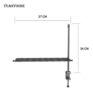 Étagère de rangement pour le camping YUANTOOSE 37x34 cm, hauteur réglable, pliable, en alliage d'aluminium, portable, multifonctionnelle pour l'extérieur - Product Image 1