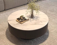Table basse noire moderne et minimaliste, plateau en métal durable, structure en acier, design combiné, écologique, rangement pour petits espaces, usage domestique