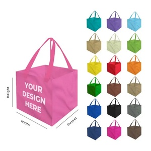 Custom Logo Reusable 120gsm-140gsm Eco-Friendly Non Woven Bag with Handled Shopping Folding Style Your Logo Imprinted - Product Image 3