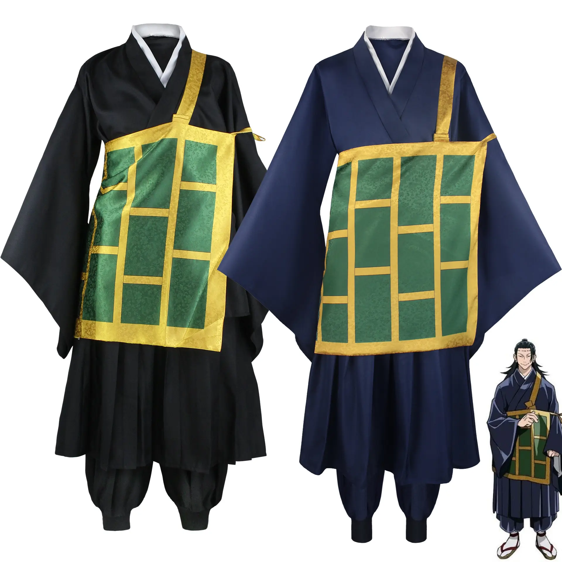 Anime Jujutsu Kaisen Geto Suguru Cosplay Costume Noir Bleu Kimono Uniforme Scolaire Anime Clothe Halloween Costumes Pour Femmes Homme