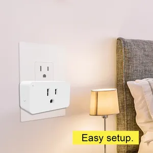 US Z-Wave Plus Intelligent Power Outlet Plugs Extender 15A 125V White Multi Plug Outlet Smart Home Automation Device