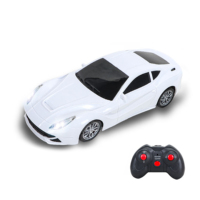 Voiture de sport télécommandée RC à l'échelle 1:18 HTL, simulation de supercar, avec lumières LED, véhicule jouet en plastique durable pour enfants, cadeau
