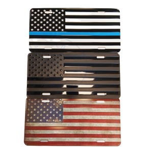 Plaques <span class=keywords><strong>d</strong></span>'<span class=keywords><strong>immatriculation</strong></span> de voiture en aluminium 3D embossées, style vintage, drapeau américain USA, pour la <span class=keywords><strong>d</strong></span>écoration des véhicules - Product Image 6