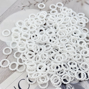 Círculo de perlas blancas de 10 mm, acrílico, para manualidades, decoración de fundas de teléfono, arte de uñas y horquillas para el cabello. - Product Image 2