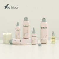 Vente en gros de flacons compte-gouttes de sérum en plastique de 30ml 50ml Récipients d'emballage pour liquide pour huile d'essence pour soins de la peau