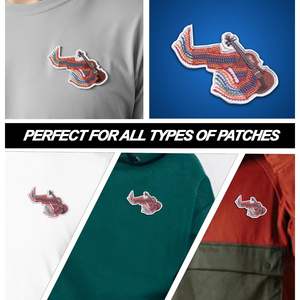 Parche de Fieltro Bordado con Violín Colorido DigitEMB, Aplique Termoadhesivo con Forma de África para Chaquetas, Mochilas, Sombreros, Jeans, Manualidades - Product Image 6