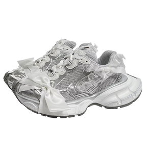 Zapatillas deportivas casuales de alta calidad para mujer, zapatillas deportivas de moda para hombre con parte superior de malla, zapatillas para correr con cordones, zapatillas de diseñador para caminar. - Product Image 1