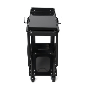 Chariot de soudage robuste à 3 niveaux avec chaîne de fixation pour <span class=keywords><strong>bouteille</strong></span> de gaz et 4 roues pour soudeurs MIG <span class=keywords><strong>TIG</strong></span> Plasma - Product Image 4
