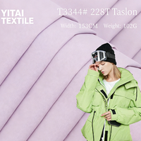 228T Taslan 100% Nylon-Gewebe mit Einfachbindung, Wasserabweisend, Abriebfest, für Sportbekleidung, Windbreaker und Outdoor-Jacken
