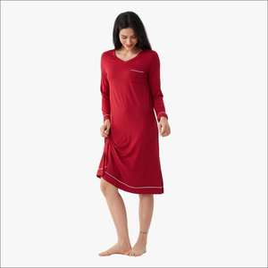 Robe de nuit pour femmes avec impressions de logo personnalisées, vente en gros de vêtements de nuit, chemises de nuit pour femmes, usine de vêtements pour femmes - Product Image 5