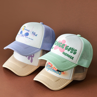 Casquette de baseball respirante à 5 panneaux avec logo personnalisé en mousse, dos en maille et fermeture snapback, bicolore, idéale pour les cadeaux d'entreprise