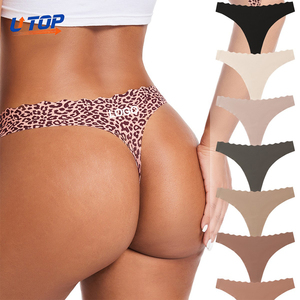 Perizoma da donna in seta ghiaccio senza cuciture, taglia grande, stile sexy, traspirante, a vita bassa, fantasia leopardo - Product Image 1