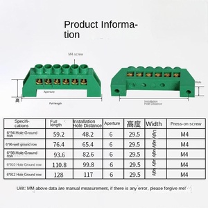 Conector de bloque de terminales de tornillo de terminal de cobre tipo riel de guía de puente - Product Image 5