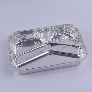 Récipient en <span class=keywords><strong>aluminium</strong></span> emballé, <span class=keywords><strong>2</strong></span>/3/4 <span class=keywords><strong>compartiments</strong></span>, boîte à Lunch Standard, plateaux à vaisselle avec couvercle de planche - Product Image 3